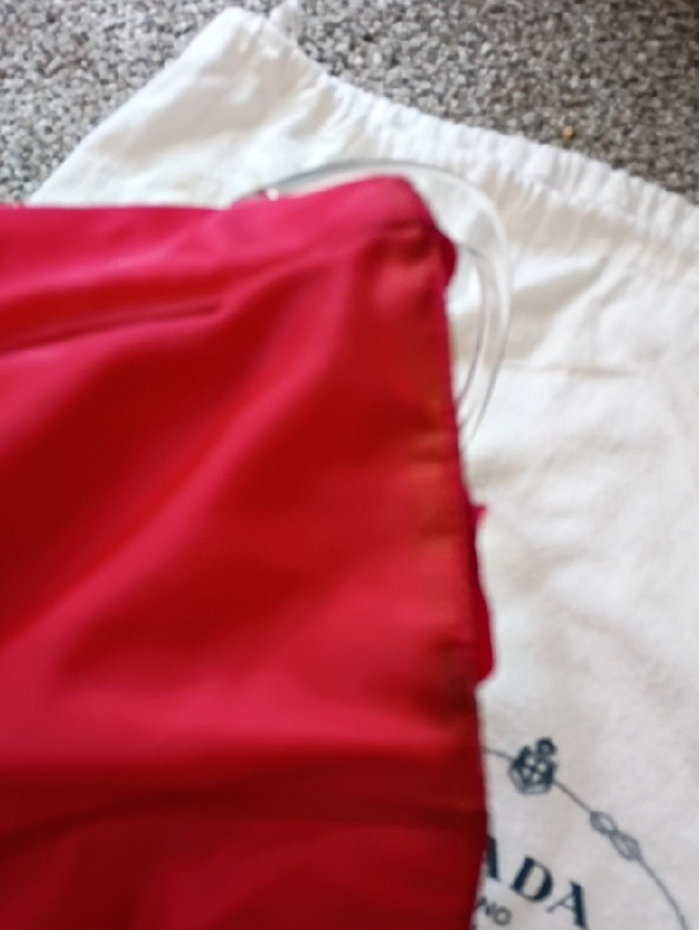 Authentic Vintage Red Prada Tessuto City Tote With Dust Bag and Auth Card. - Picture 10 of 15
